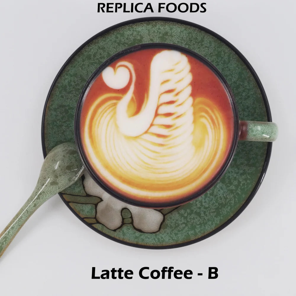 Realistic Fake Coffee Lifelike Faux Coffee Display For Photo Shoot, Fake Cake Photography Props Food sample Tea Table Decoration